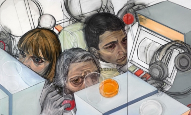 Stylianos Schicho, Gamblers, 200x330cm, 2008. Photo Peter Kainz