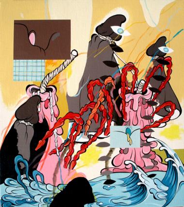 Mark Mulroney, Flooded, 2009, arcrylic on canvas. From the Collection of Kammy Roulner